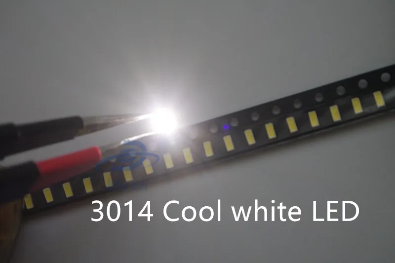 3014 SMD светодиодный 200 шт. чип Белый Ультра яркий 0 1 Вт 11-13LM 30mA 3V для поверхностного