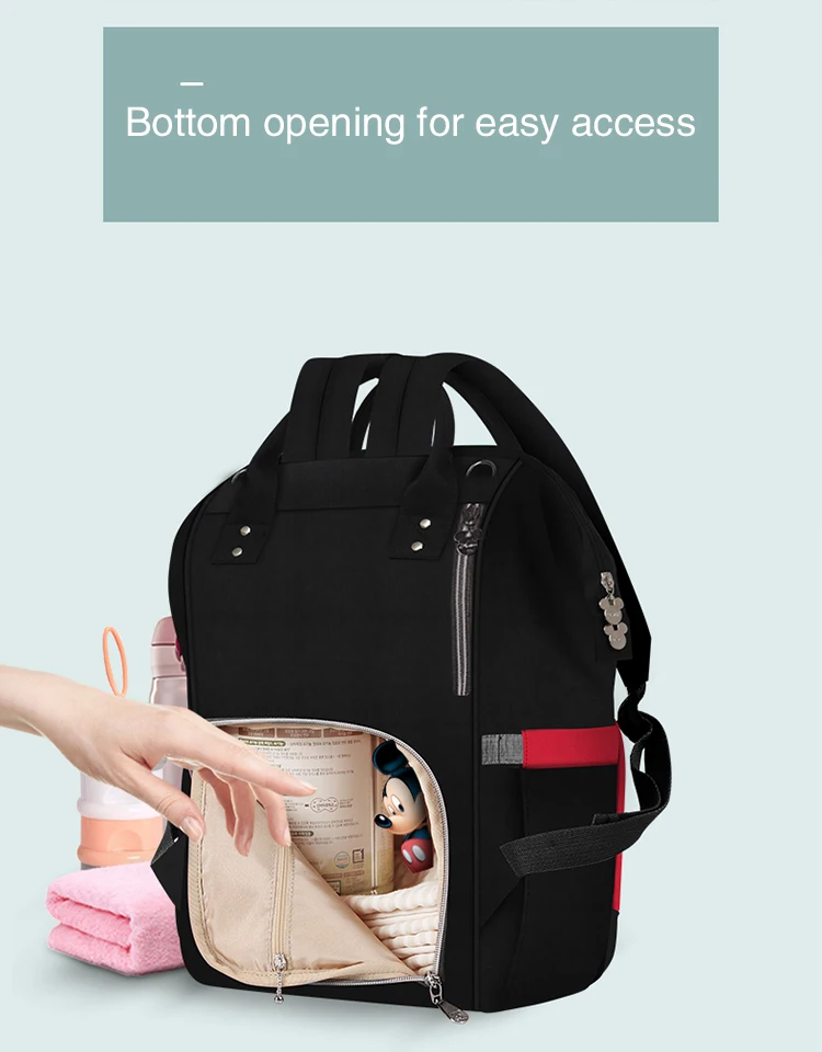 Disney USB Отопление сумка для подгузников подгузник рюкзак большой ёмкость кормящих путешествия сохранение тепла