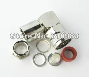 

(5 pieces/lot) N male right angle connector nickelplated plug for coaxial cable RF Connector