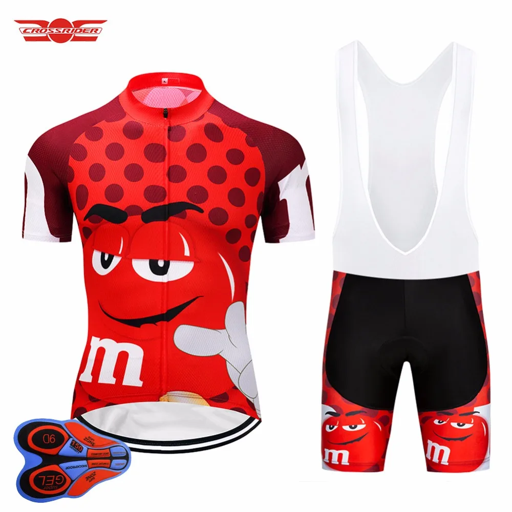 Funny Cycling Jerseys Short Sleeve Mens MTB Mountain Bike Clothing Road Bicycle Wear Breathable Bib Gel Set Maillot Culotte