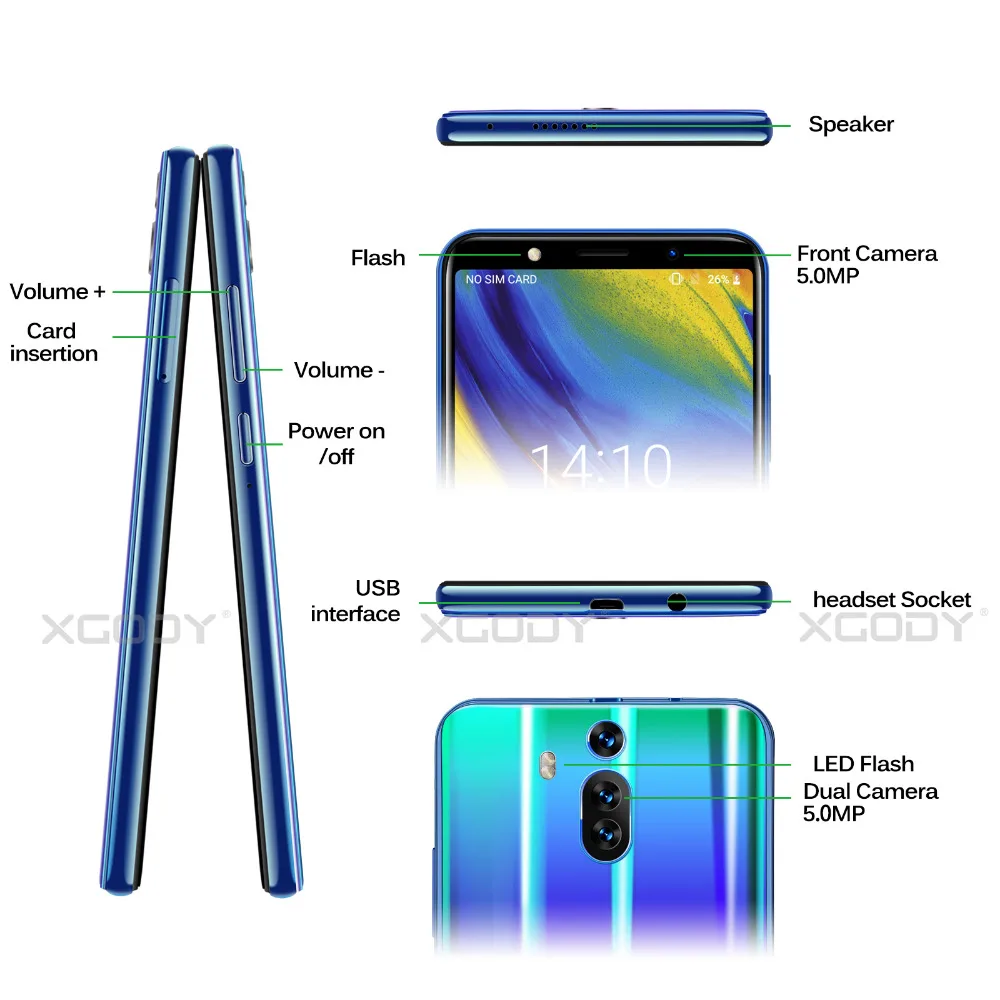 In Stock XGODY Mate RS 3G 1GB RAM 8GB ROM Mobile Phone 6 Inch 18:9 Full Screen Smartphone Android 8.1 2800mAh Telefone Celular In Stock XGODY Mate RS 3G 1GB RAM 8GB ROM Mobile Phone 6 Inch 18:9 Full Screen Smartphone Android 8.1 2800mAh Telefone Celular