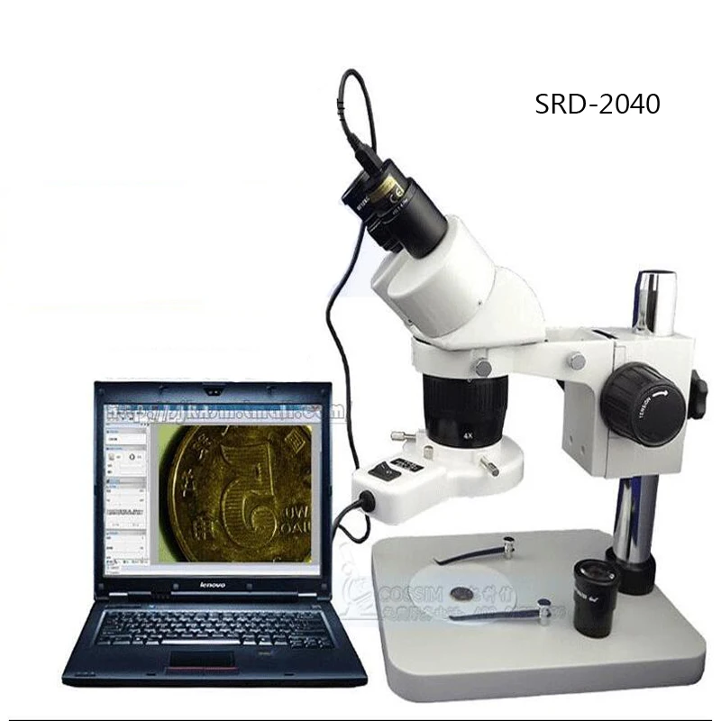 

20x 40x Binocular stereo microscope Continuous zoom Adjustable Lift Stand+60 LED lamp for Phone repair Jeweler Appraisal