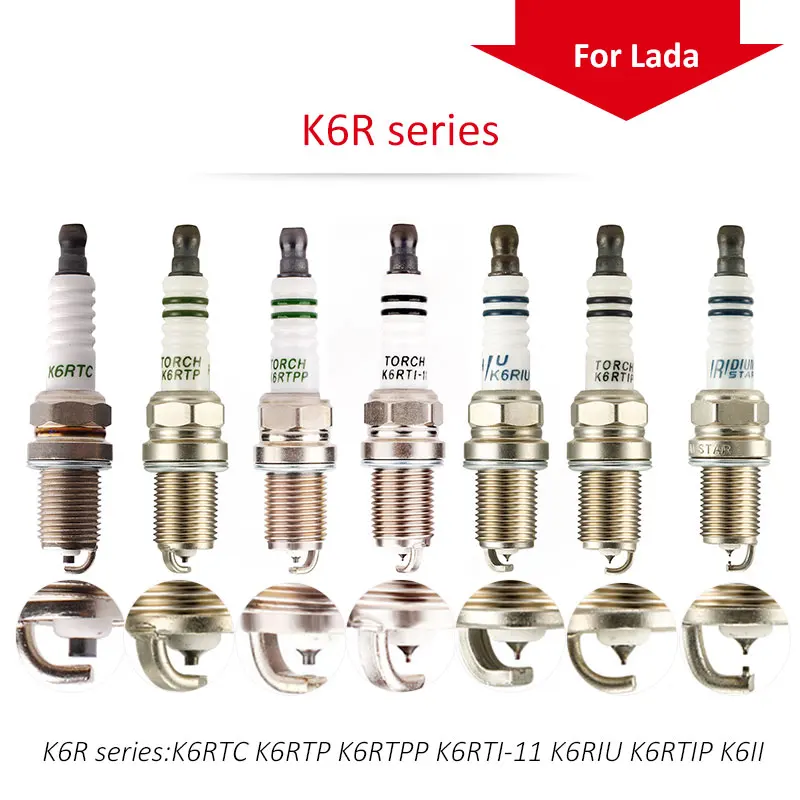 1 Piece TORCH Car Candles Car Spark Plugs K6RTC for LADA for BKR6ES K20PR-U FR6DC2 C12YCC PFR6Q K20PBR-S10 FGR5KQE0 C6VPYC