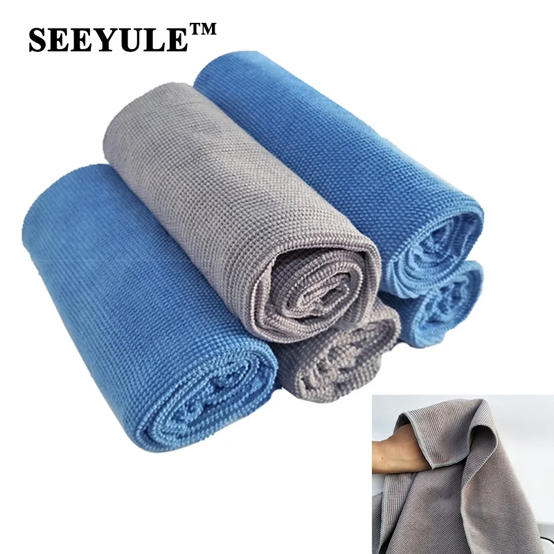 

1pc SEEYULE Car Wash Towel Car Waxing Polishing Cleaning Cloth Water Absorption Detailing Drying Kicthen Room Towel