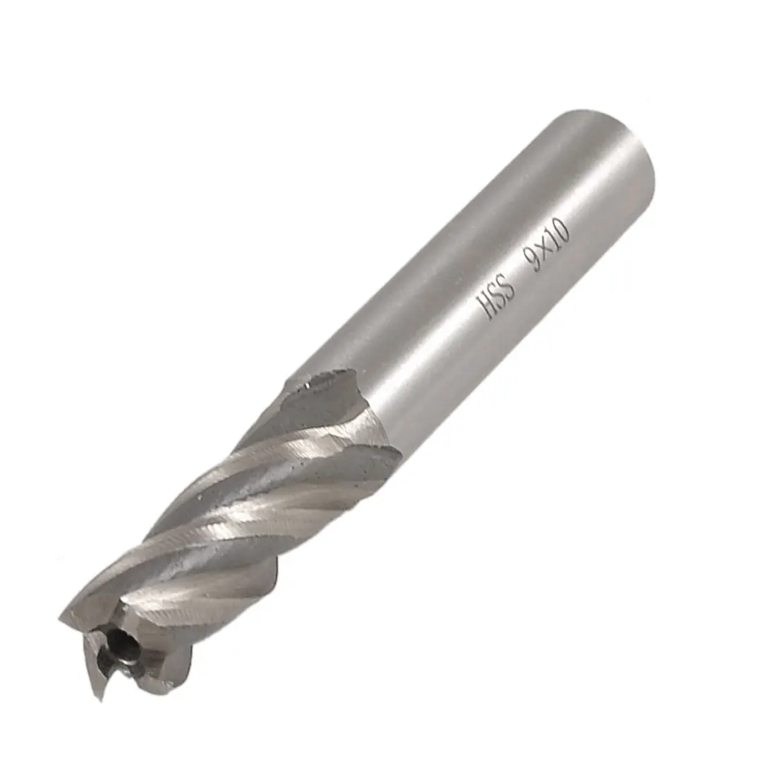 

9Mm X 10Mm X 25Mm X 70Mm Hss-Al 4 Flutes Straight Shank End Mill Milling Cutter Tool