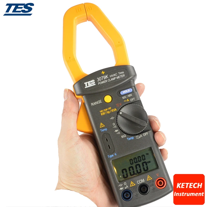 Power Clamp Meter Tester TES3079Kin Clamp Meters from Tools on