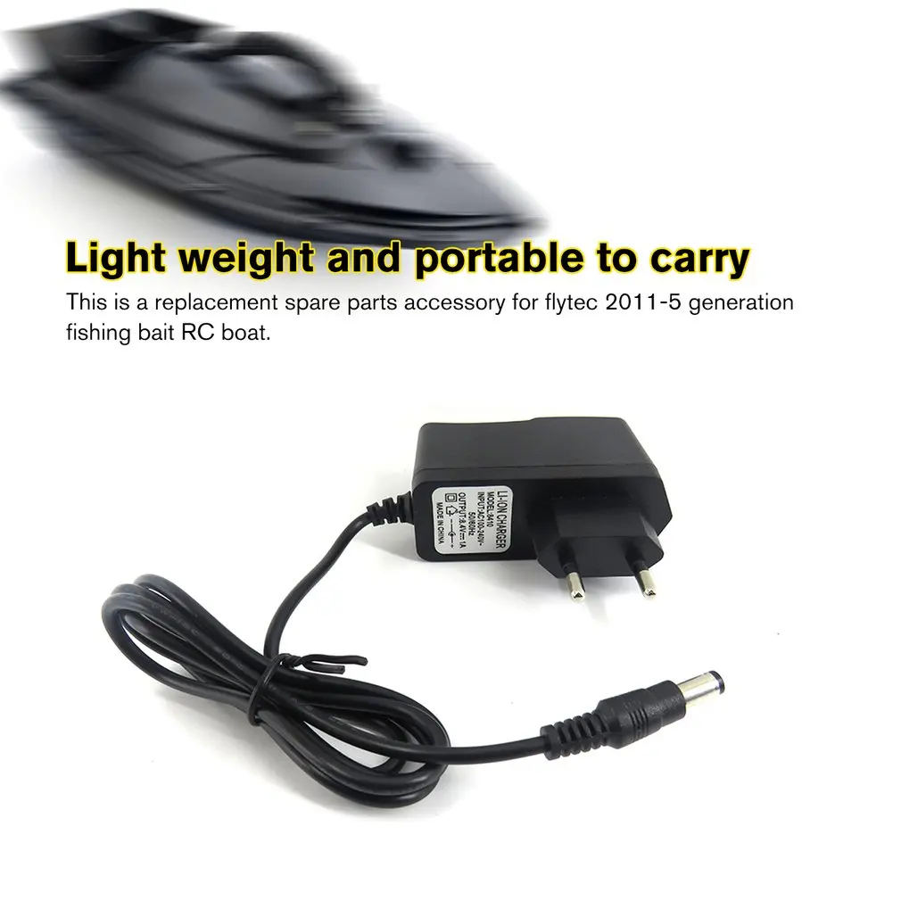 

Flytec RC Charger UK US EU Plug 100V-240V for Flytec 2011-5 1.5kg Loading Fishing Bait Boat Remote Control Ship Battery Parts