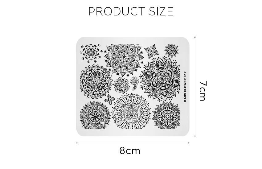 KADS Новое поступление цветочный дизайн цветок-17 рисунок для нейл-арта штамп шаблон штамповочных плит трафарет Инструменты для ногтей штамп