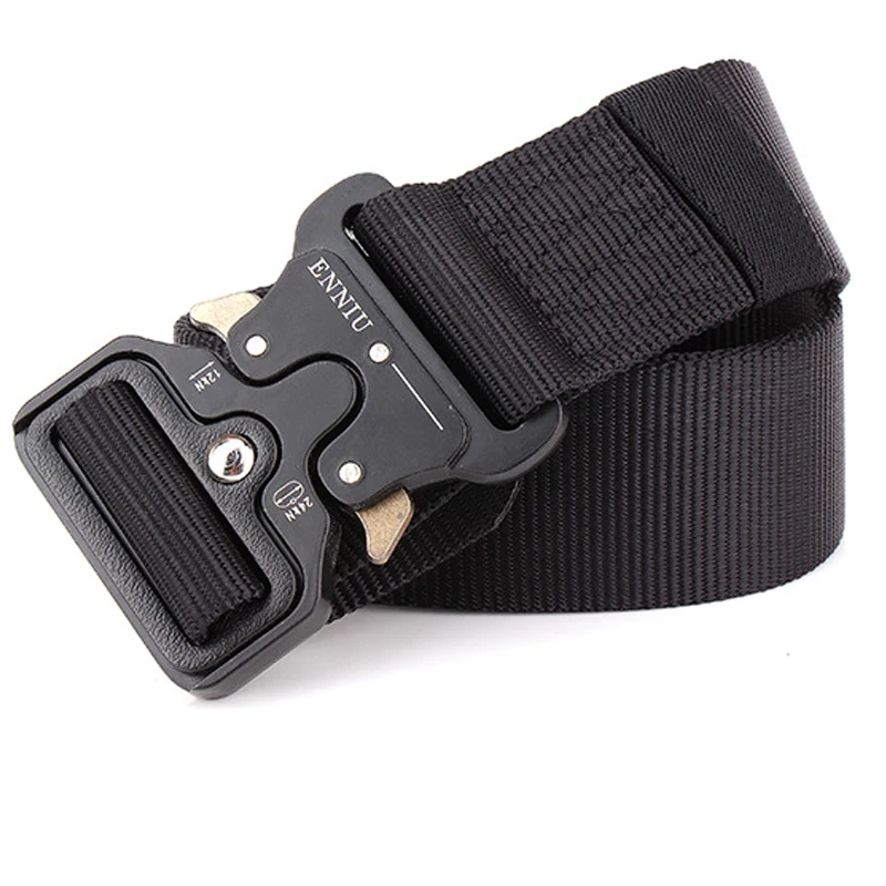 2020 Military Tactical Quick Metal Buckle Belt 1000D Oxford Wear Resistant Outdoor Fighting Molle Nylon Versatile Belt 3 colors