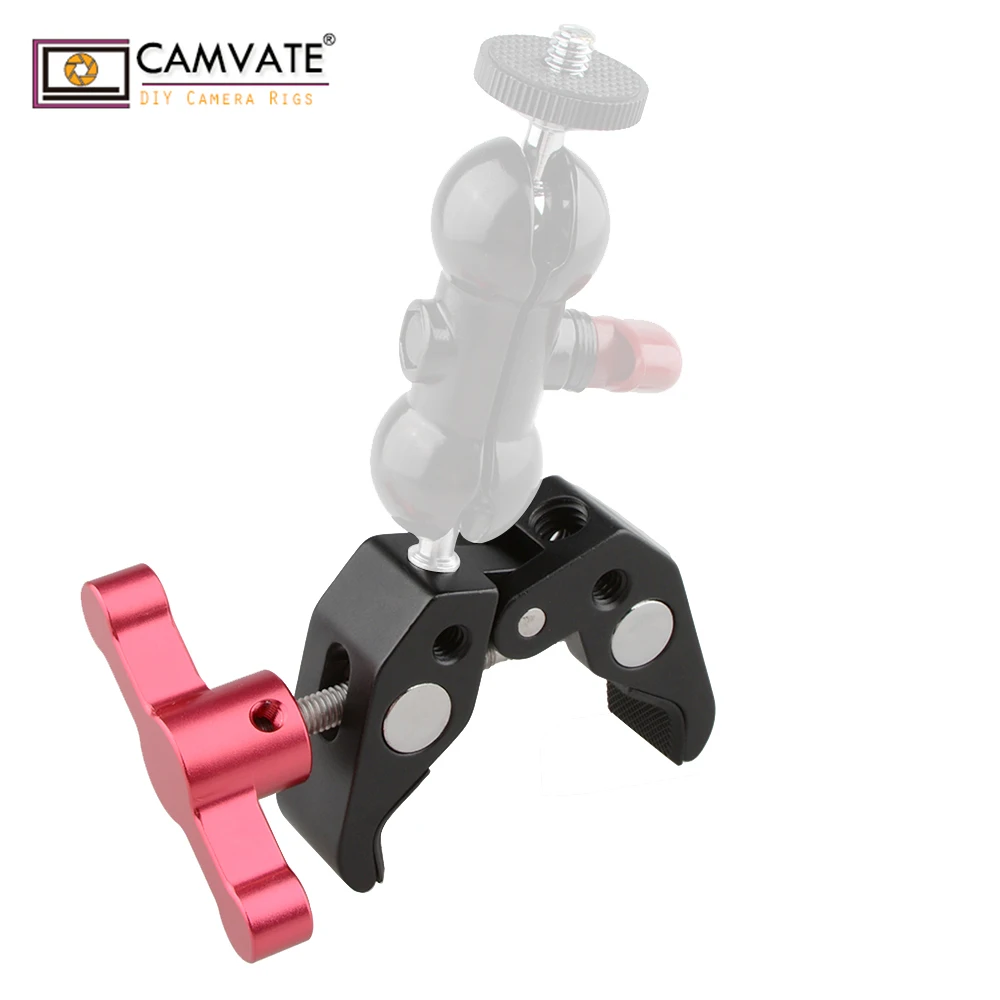 CAMVATE 1/4 дюйма и 3/8 резьба Супер зажим плоскогубцы (красная Т образная ручка) C1665