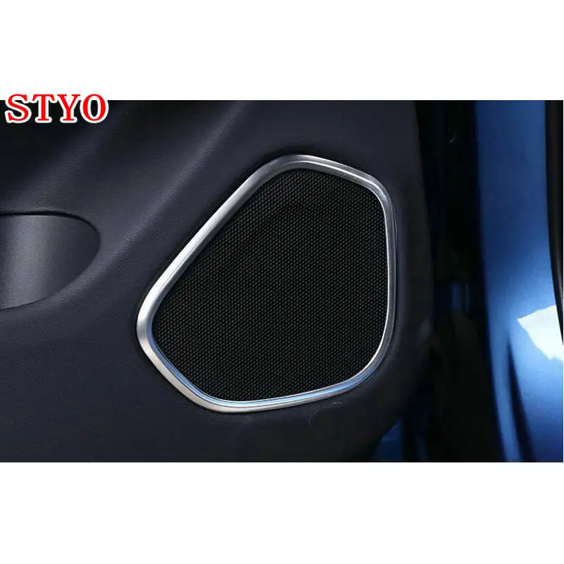 Styo  Stainless Steel Interior Car Door Speaker Audio Ring Cover  Trim Fit For Volvo Xc60 2018