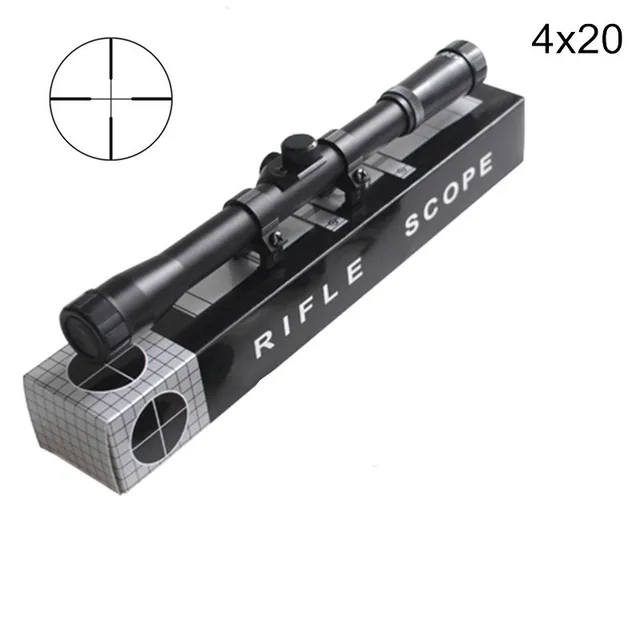 US $6.77 High Quality 4x20 Hunting Riflescopes Tactical Optics Reflex Sight Crosshair Scope With 11mm Rail M