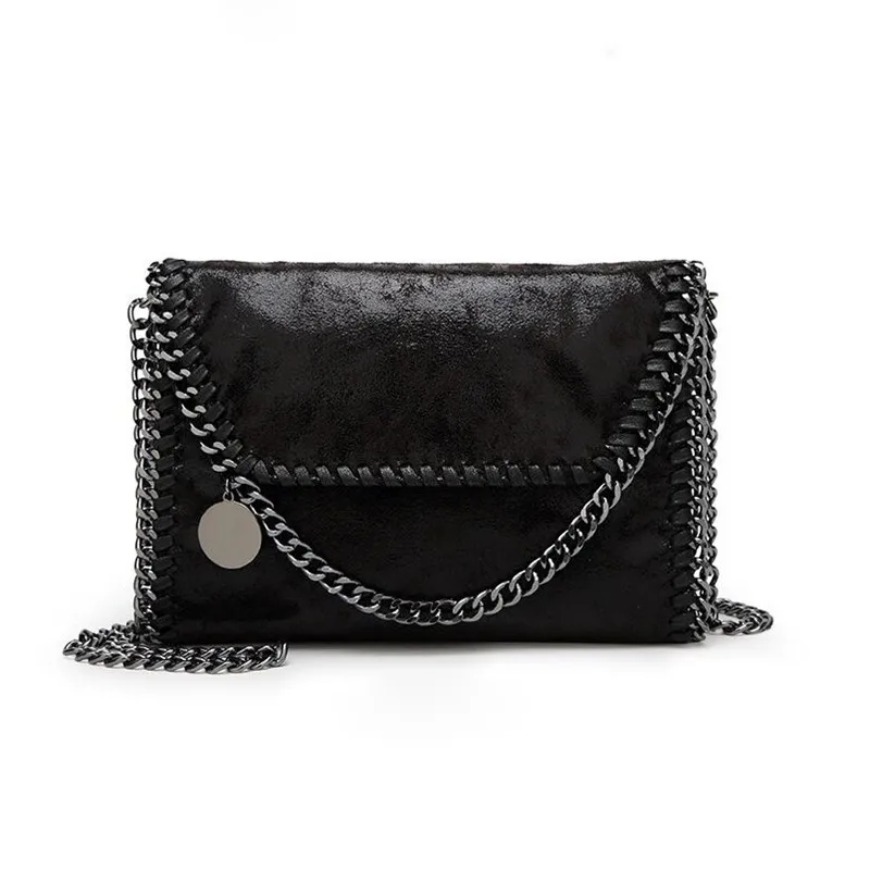 2019 New Women Message Bag Pu Fashion Portable 2 Chains Bag Woven Shoulder bag bolsa feminina carteras mujer handbag S989
