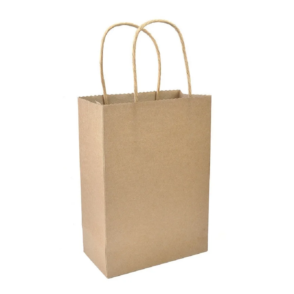 New Recyclable 10 Colors High Quality Kraft Paper Bag With Handles Party Gift Tote Bags Shopping Paper Bag New Recyclable 10 Colors High Quality Kraft Paper Bag With Handles Party Gift Tote Bags Shopping Paper Bag