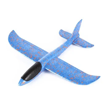 

New Children Hand Throw Epp Foam Glider Doble Hole Empennage Kids Soaring Circling Model Airplane Toy 48cm