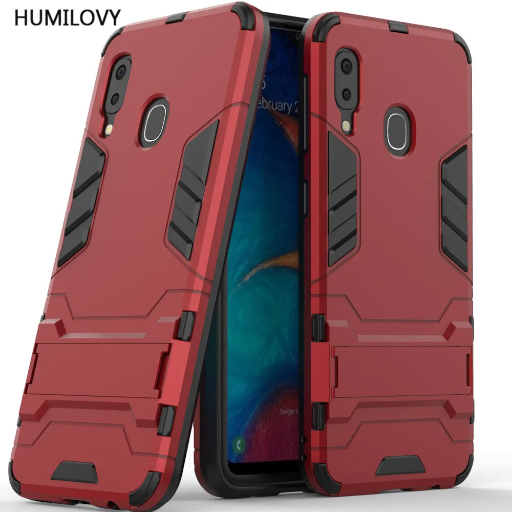 Для Samsung Galaxy A20e чехол Броня Жесткий ПК Мягкая силиконовая задняя накладка из ТПУ