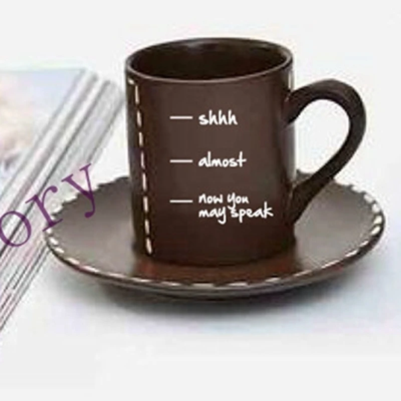 Кофейная чашка наклейка, креативная смешная Персонализированная Наклейка для украшения кофейной чашки, кружка в комплект не входит