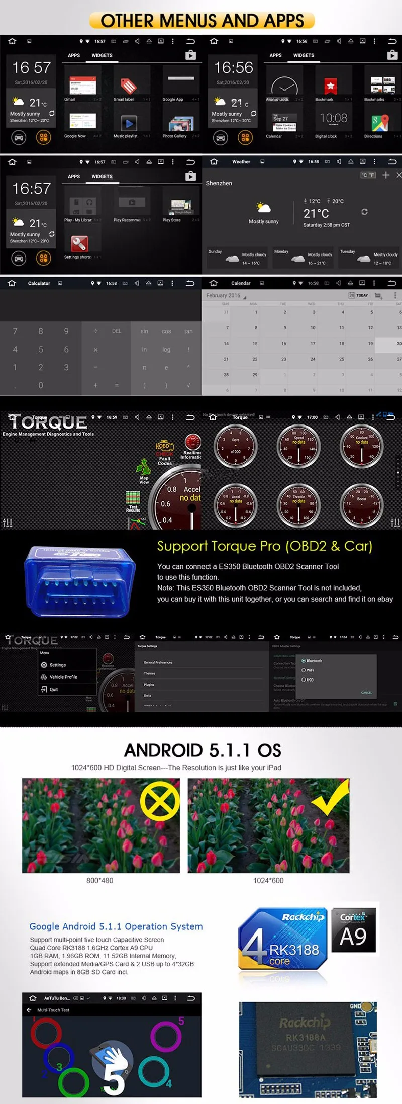 Clearance Quad Core Android 5.1 1024*600 Capacitive Screen Car Stereo for Vauxhall Opel Astra H G Vectra Antara Zafira Corsa DVD GPS Navi 2