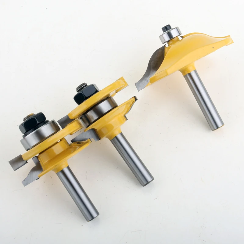 3pc 8mm Shank High Quality Raised Panel Cabinet Door Router Bit