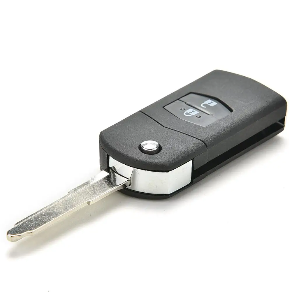 Дистанционный брелок для ключей, чехол, Складной флип с невырезанным лезвием для Mazda 3 5 6 2 кнопки