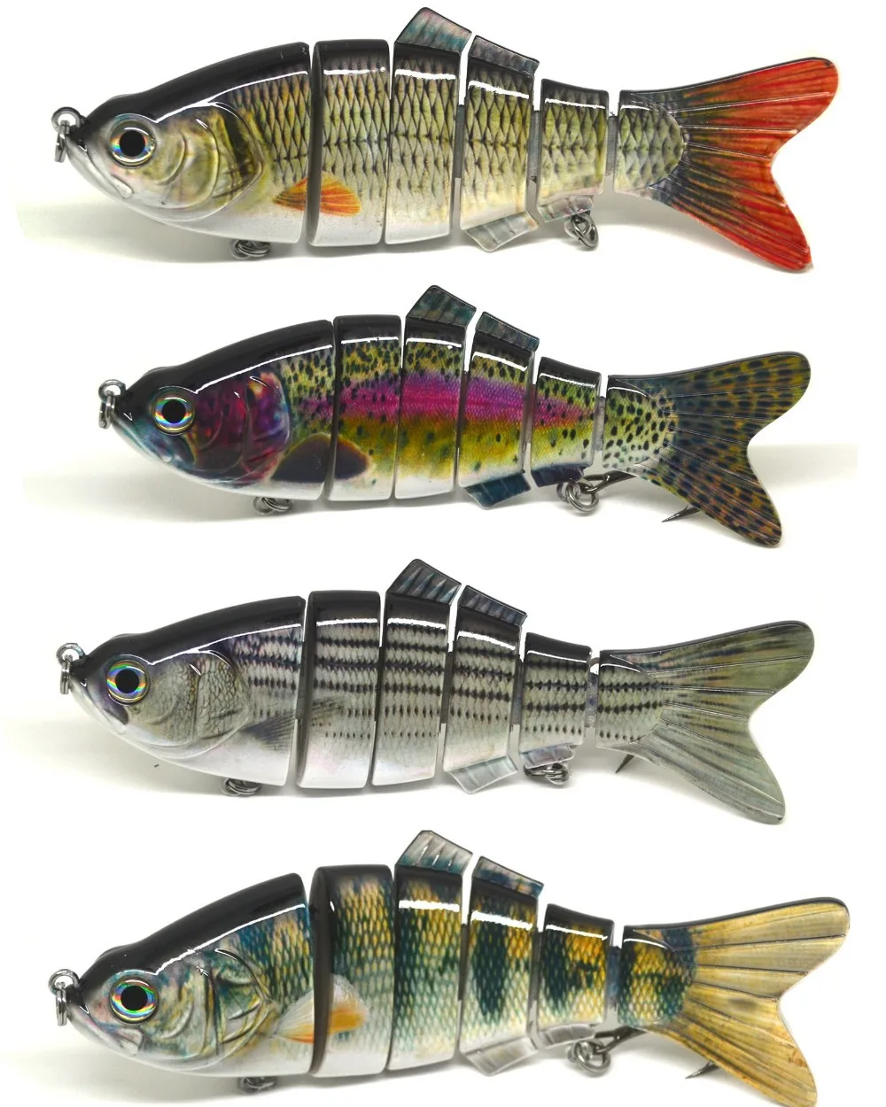 4x 20cm Pike Musky Lure Swim Bait Perch Rainbow Striperin Fishing