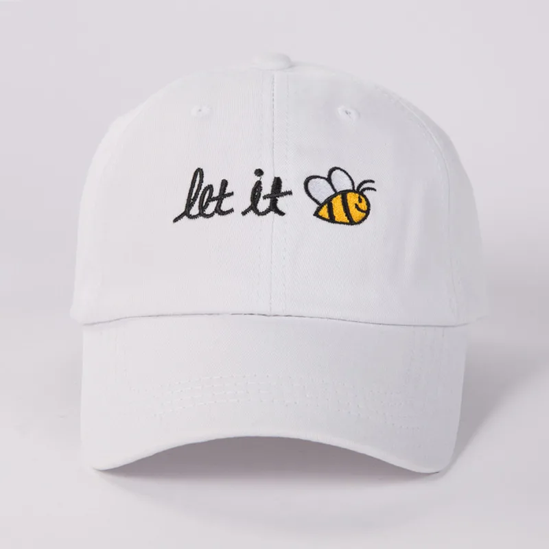 Шляпа c вышивкой для отца text let it bee мужские женские летние бейсболки Снэпбэк