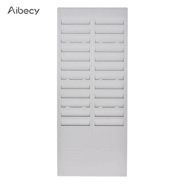 24 slot time attendance card time card rack plastic wall mounted holder for office factory - Time Card Holder 24 slot time attendance card time card rack plastic wall mounted holder for office factory - Time Card Holder
