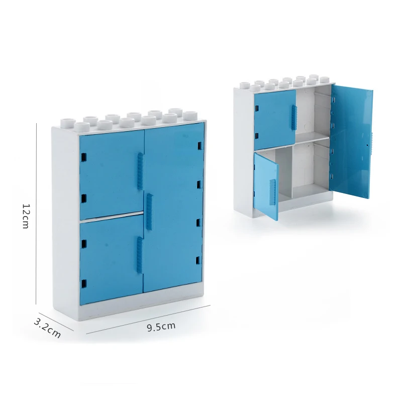 حجم كبير بنة doplo غرفة دش مجموعة/خزانة/غلاية وضع موضوع wathroom الطوب ألعاب للأطفال متوافق مع الانكليزي