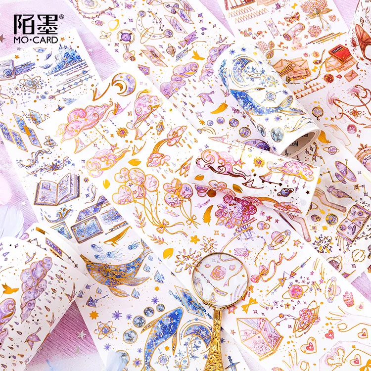 

LoveFrom 1 Pcs Vinatge Washi Hot Stamping Masking Tape Decpration Tape Girls Tape DIY Scrapbooking Stationery School Supply