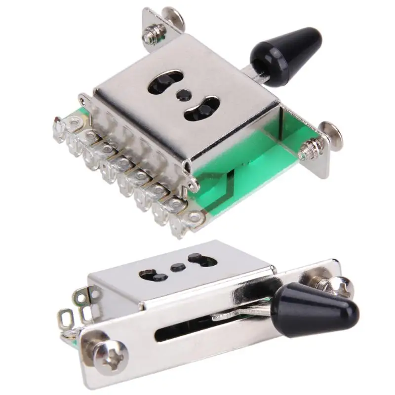 

Colorful 5 Way Electric Guitar Pickups Toggle Selector Switch Parts Chrome With Knob Guitar Parts Accessories Musical Instrument