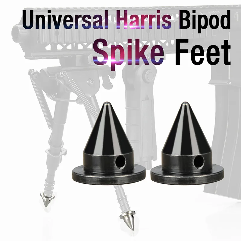 

Hunting Bipods Harris Spikes Feet Tactical 2pcs Metal Feet Replacement Accessories gs33-0226