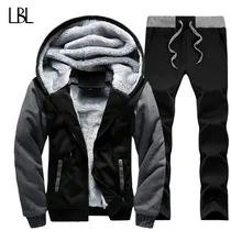 Зимние мужские флисовые костюмы, теплый спортивный костюм, мужские повседневные штаны и толстовки, комплекты Мужской полный костюм, спортивные костюмы, спортивная мужская одежда
