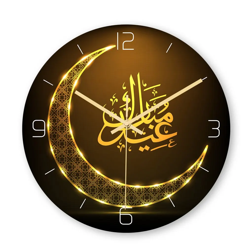

Ramadan Festival Auspicious Muslim Pattern Wall Clock Stereo Acrylic Clock Bedroom Living Room Home Decor 3d Wall Clock