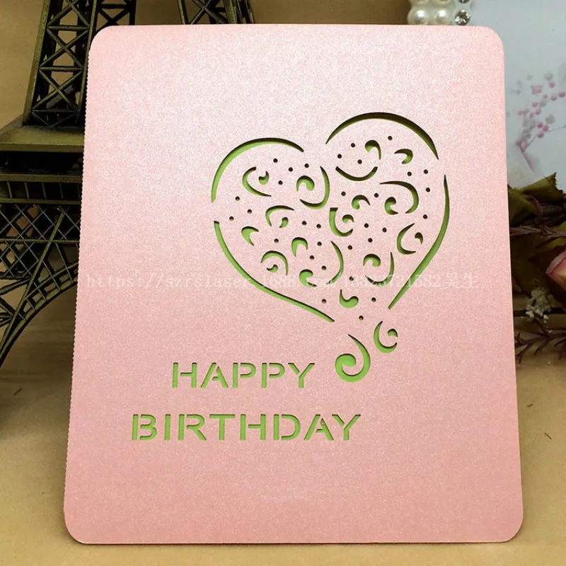 50pcs laser cut greeting card fashion hollow wedding invitations birthday love card
