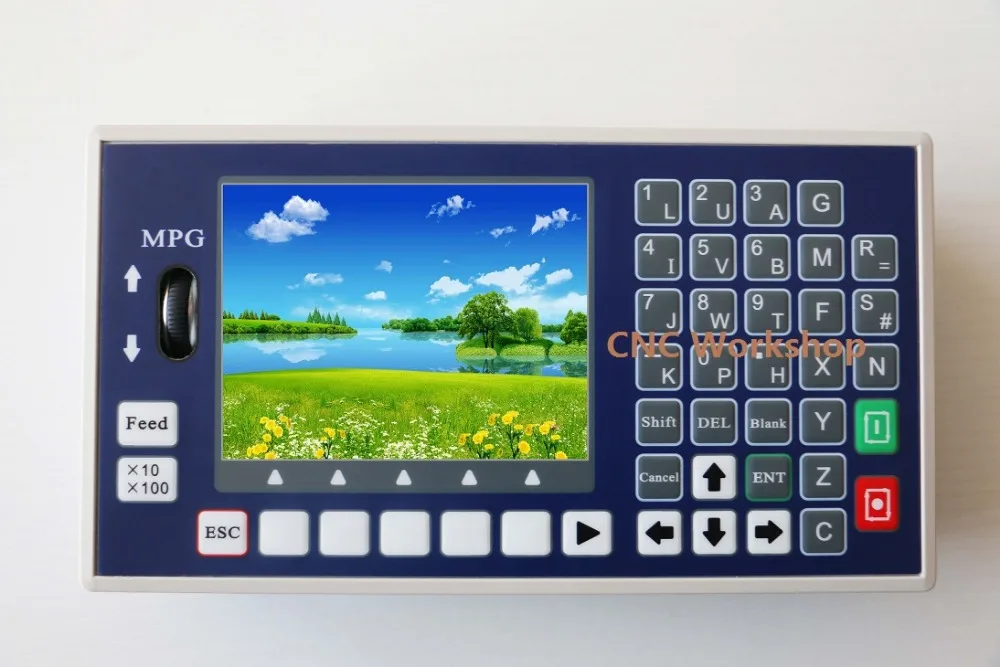  Controlador CNC de 4 ejes USB Stick código G husillo Panel de Control MPG controlador de torno de f