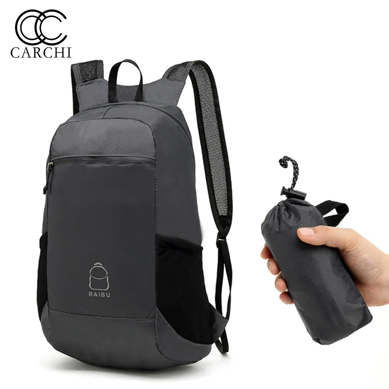

CARCHI Brand Man Backpack Foldable Travel Bagpack School Bag Casual Waterproof Male Small Rucksack Convenient folding Mini Bags
