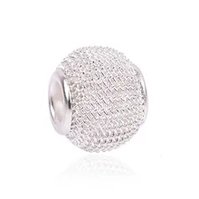 Couqcy nuevos dijes de plata cuentas huecas con esmalte forma de corazón colgante DIY joyería de plata Fit Pandora pulsera mujer regalo(China)