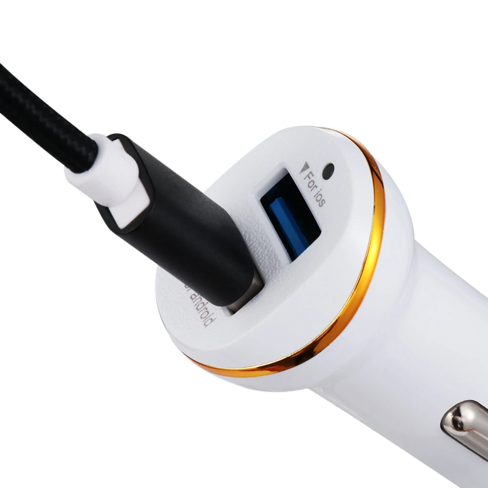 Универсальный 3.1A двойной зарядное устройство USB адаптер, быстрая зарядка для iPhone samsung Смартфон Гнездо прикуривателя аксессуары