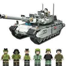 Военная тематическая машина для войны немецкий леопард 2 Основной боевой танк строительные блоки большие модели творческие развивающие игрушки Кирпичи