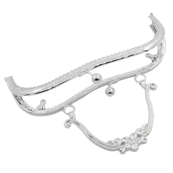 

5 pcs of 1PC Metal Purse Bag Frame Kiss Clasp Lock Silver Tone Size:21x9cm