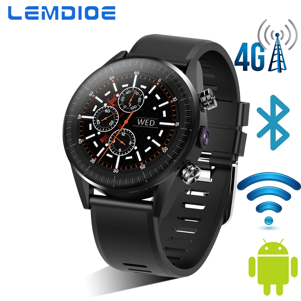 LEMDIOE 4G Smartwatch для IOS Android Smart Bluetooth часы Для мужчин женщин IP67 Водонепроницаемый gps 1 39