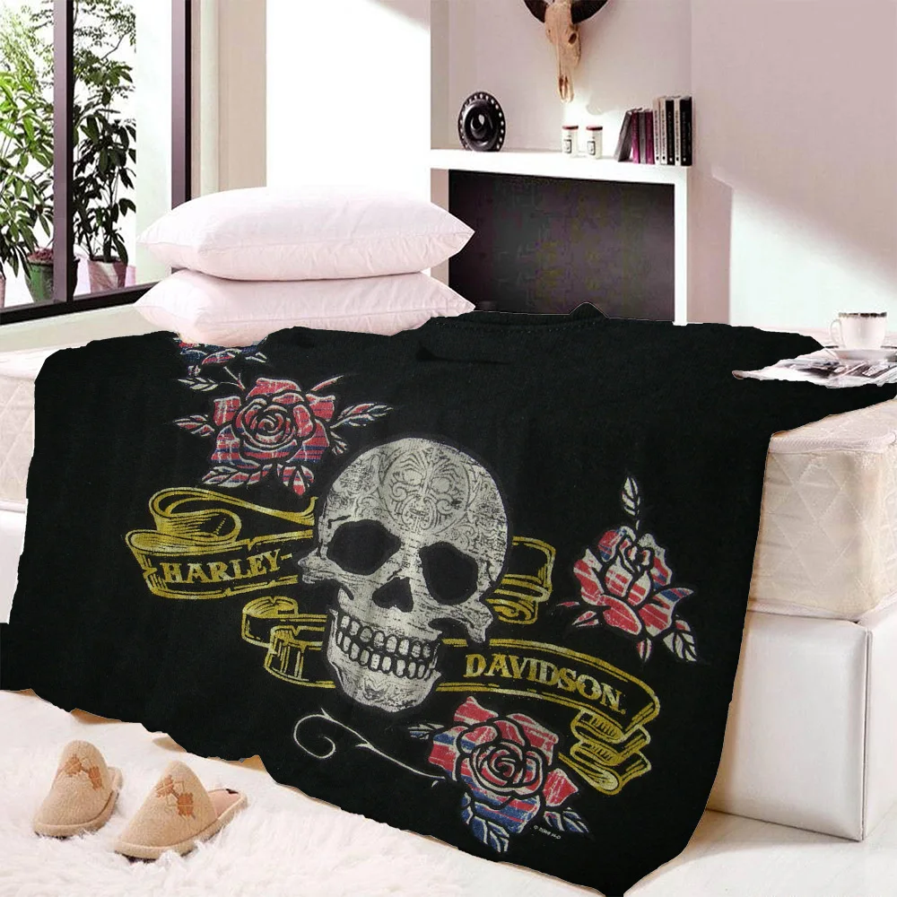 

Modern Line Skull Art Nap Blanket Super Soft Comfortable Velvet Plush Throw Blanket Flower Sharba Blanket Sofa Throwing Travel