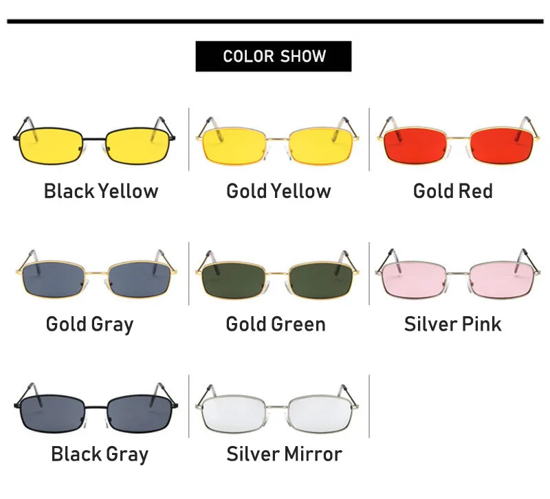 Ретро маленькие прямоугольные солнцезащитные очки для мужчин и женщин винтажные красные Солнцезащитные очки женские тонкие мягкие металлические оправы очки оттенки очки UV400