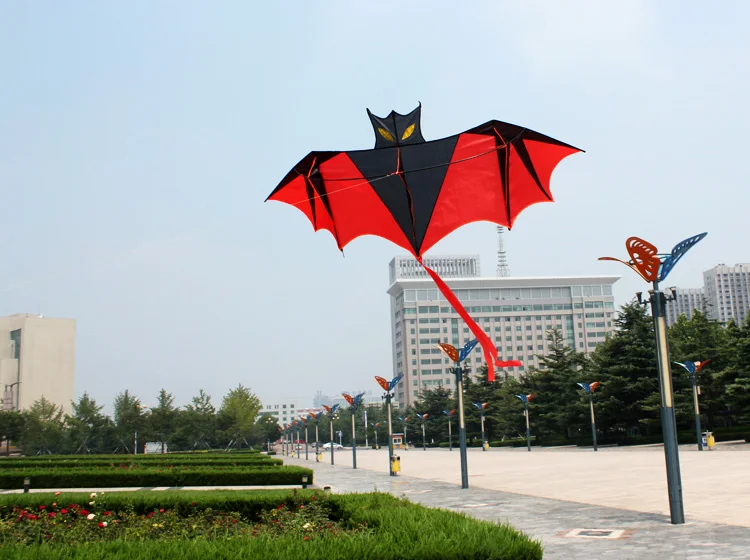 Free-Shipping-High-quality-18-m-Red-Bat-Power-Kite-Resin-Rod-With-Kite-Handle-And-Line-Good-Flying-4