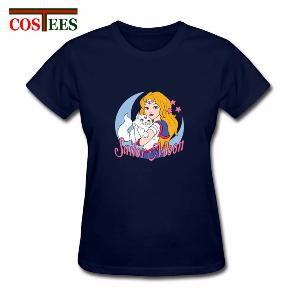 Camisa Sailor Moon Meow футболка с котенком Женская Повседневная женская милым котом