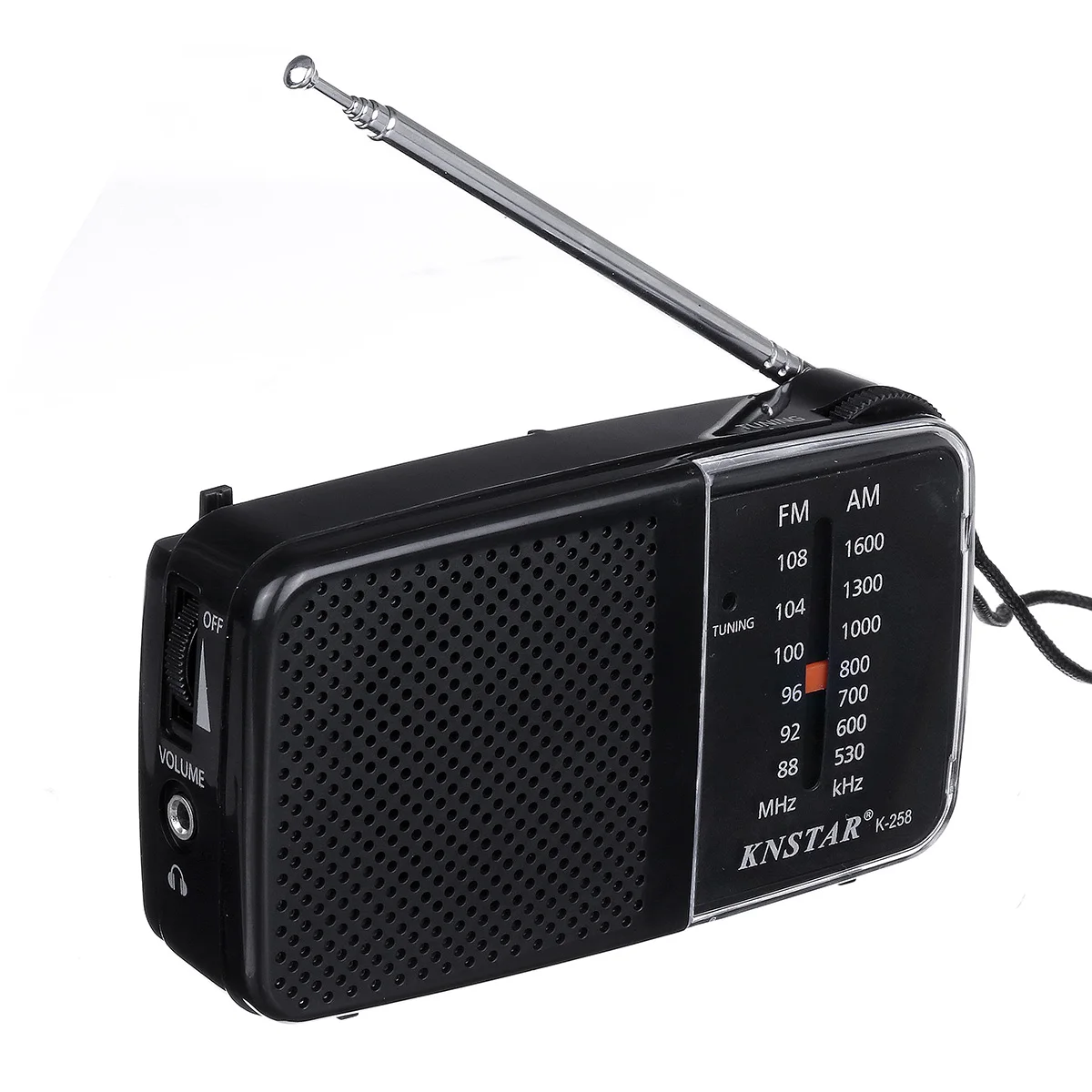 Черный Портативный мини FM AM ретро радио приемник Универсальный многофункциональный музыкальный плеер динамик стерео Мультимедиа Портативный Динамик - Цвет: Черный