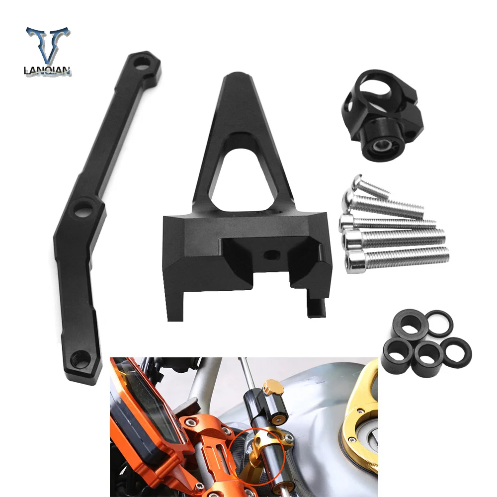 For Yamaha MT09 MT-09 FZ-09 fz 09 13-2016 Motorcycles Adjustable Steering Stabilize Damper Bracket Mount Support Kit Accessories