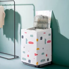 1 шт. цветочный геометрический раскладушка молния утолщенной печати водостойкие стиральная машина пылезащитный чехол бытовой чехлы для