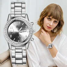 Geneva роскошные женские часы relogio feminino модные часы с металлическим ремешком браслет Кварцевые женские новые часы bayan kol saati