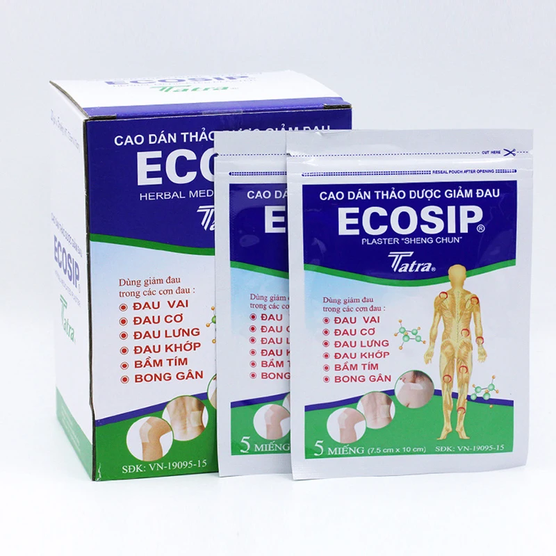 150 шт./лот подлинный вьетнамский ECOSIP обезболивающий пластырь лечение